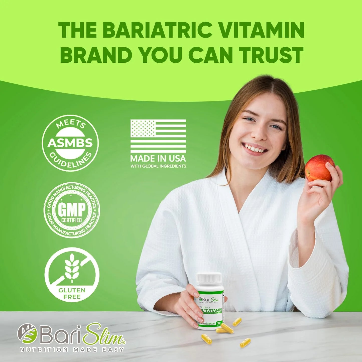 Once Daily Multivitamin Capsule for Bariatric Patients, Unisex, Adults | 30 Capsules