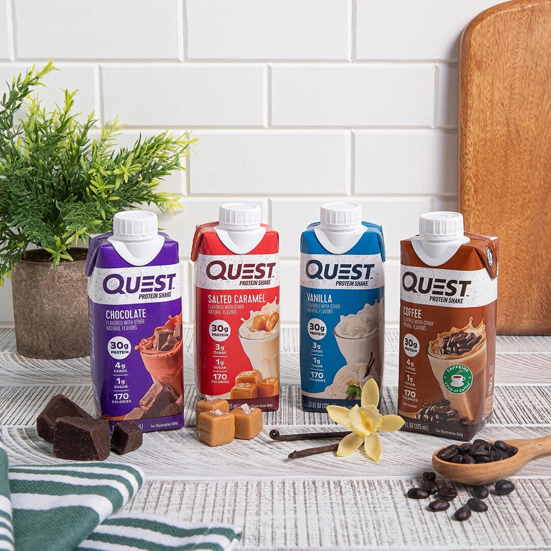 Quest Protein Shake, Chocolate, 30G Protein, 12 Ct