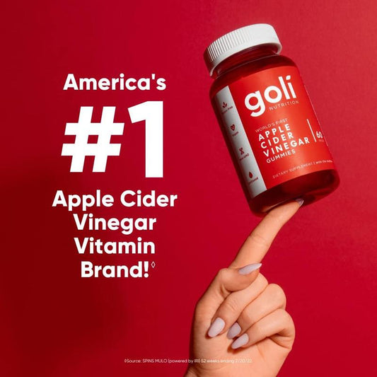 3 Bottles of Goli Apple Cider Vinegar Gummy Vitamins - Vitamin B12, Gelatin-Free, Gluten-Free, Vegan & Non-Gmo.