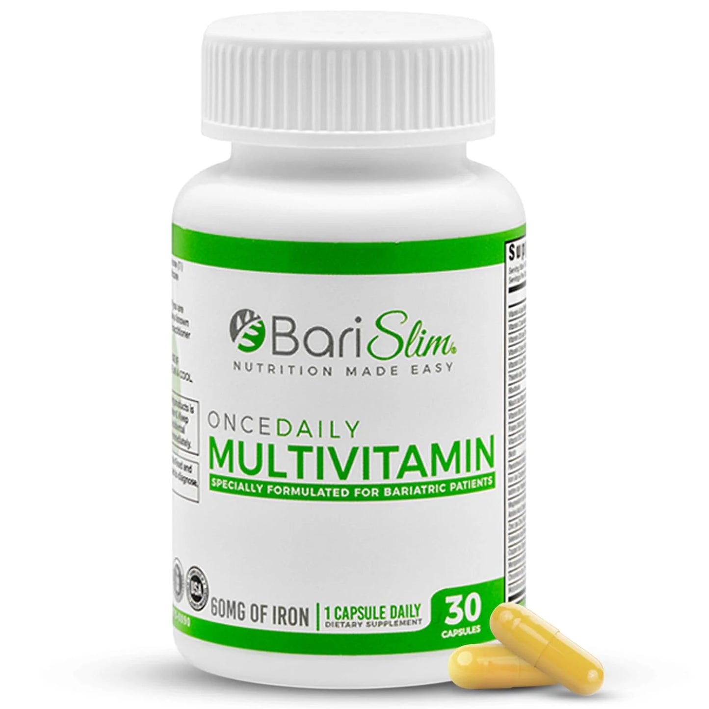 Once Daily Multivitamin Capsule for Bariatric Patients, Unisex, Adults | 30 Capsules