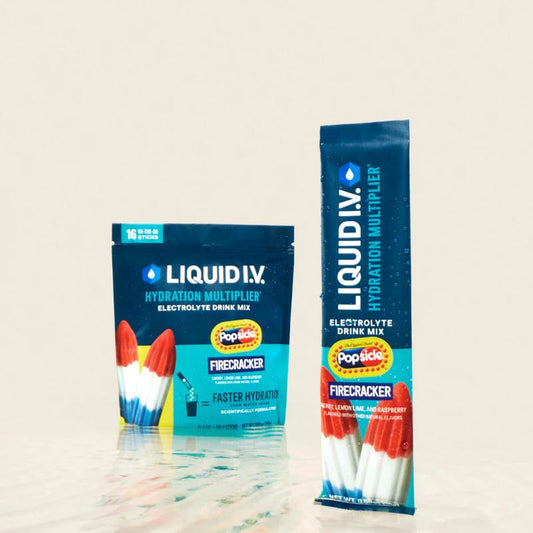Liquid I.V. Hydration Multiplier - Popsicle Firecracker - Hydration Powder Packets | Electrolyte Powder Drink Mix | Convenient Single-Serving Sticks | 8 Vitamins & Nutrients | 1 Pack (16 Servings)