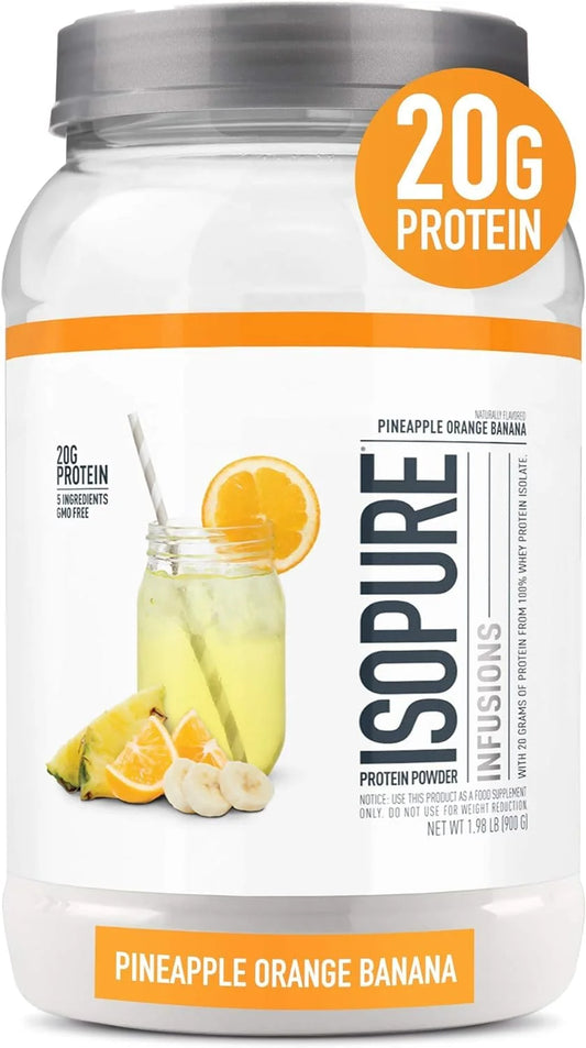 , Infusions 100% Whey Protein Isolate, 20 G Protein Powder, Pineapple Orange Banana, 1.98 Lb, 36 Servings