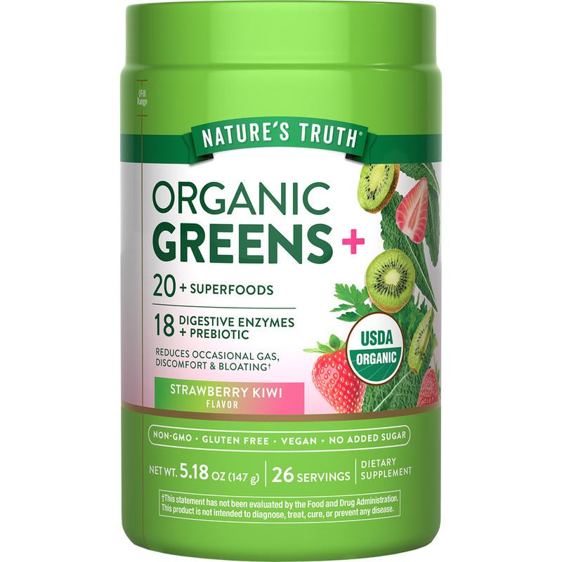 Organic Greens Powder Digestive Enzymes & Prebiotic Blend