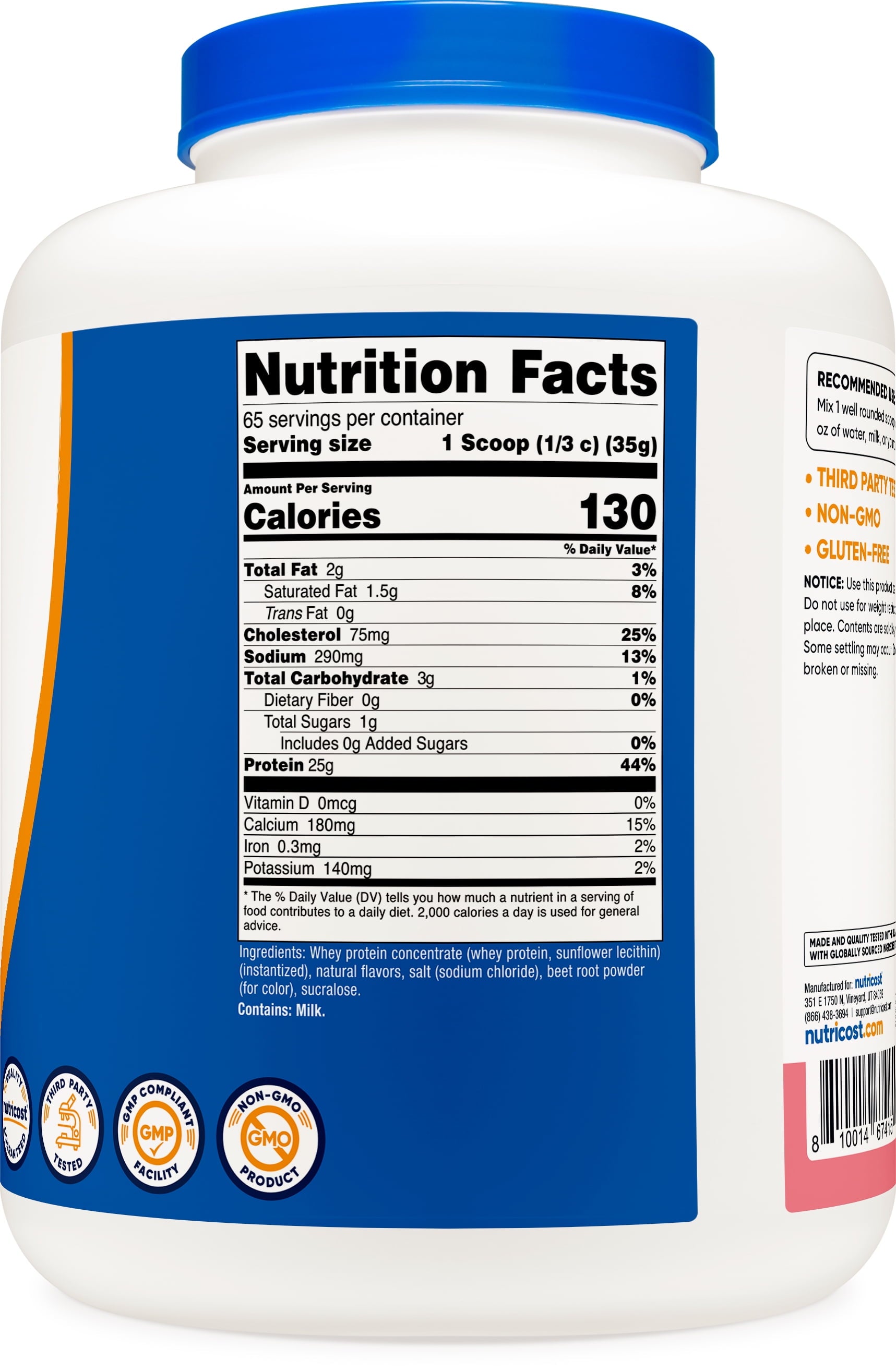 Whey Protein Concentrate (Strawberry Milkshake) 5LBS - Protein Supplement