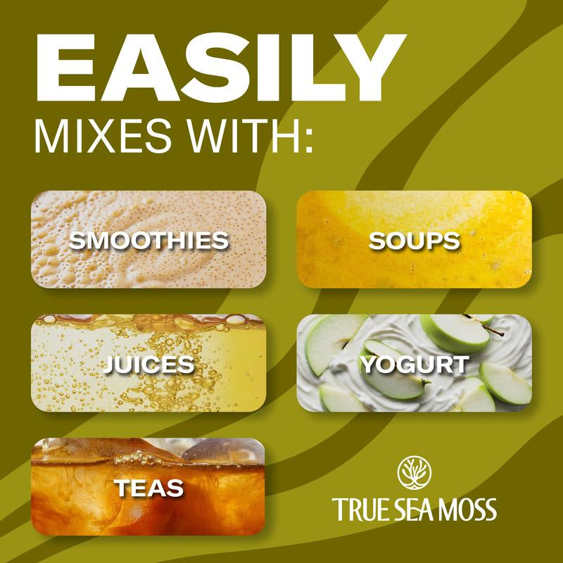 Trueseamoss Apple/Cinnamon Irish Sea Moss Gel – Rich in Minerals & Vitamins – Supports Immune, Improves Digestion, Boost Energy, Skin & Hair Health - Made in USA