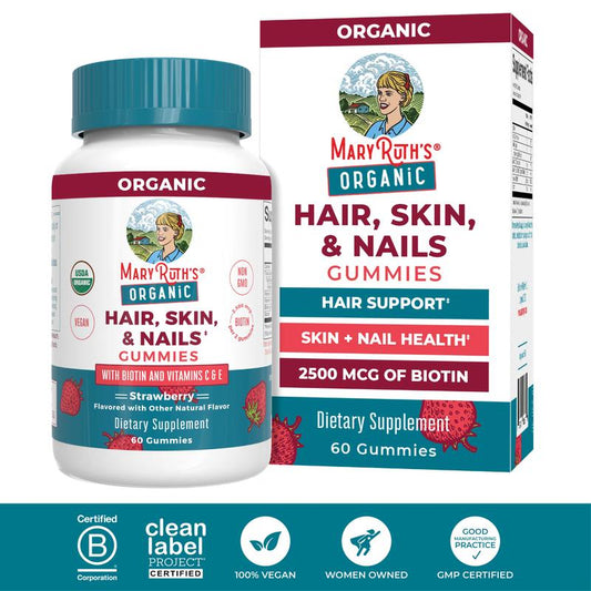 Maryruth'S Hair Skin and Nail Vitamins - Biotin, Vitamin C & Vitamin E - Hair & Skin Health - Nail Growth - for Ages 14+ - 60 Count Healthcare Dietary