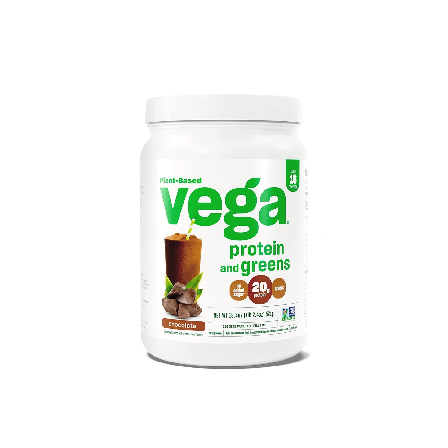 Vega Protein and Greens Vegan Protein Powder 20G Plant Based 16 Servings