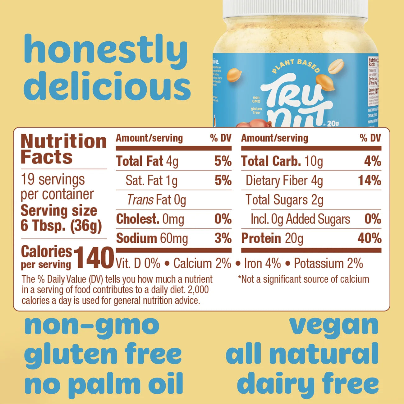 Peanut Protein Powder - 20G of Protein, 140 Calories, Ideal for Smoothies and Protein Shakes, Versatile and Easy to Use, No Sugar Added, Low Carb, Gluten Free, 24Oz