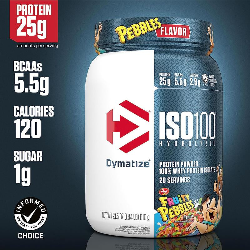 Dymatize ISO100 Hydrolyzed Protein Powder, 100% Whey Isolate, 25G of Protein, 5.5G Bcaas, Gluten Free, Fast Absorbing, Easy Digesting, 20 Servings Healthcare Supplement Whey Edible Dietary