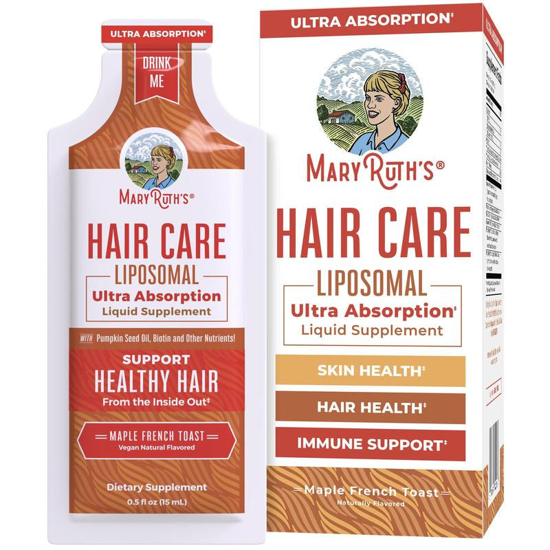 Maryruth'S Hair Care Liposomal - Hair Growth Vitamins - Vitamin D3, Vitamin E, Biotin, Hyaluronic Acid, & Selenium - Vegan - Haircare - 14 Pouches