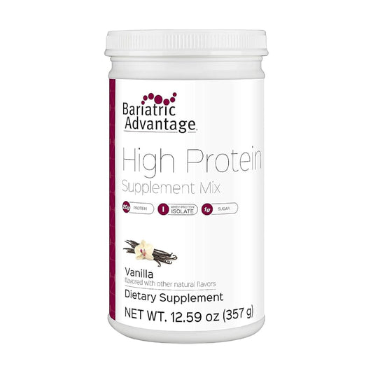 High Protein Supplement Mix - Bariatric Protein Powder - 20 G Protein - for Pre- & Post-Bariatric Surgery Patients - with Iron, Calcium & More - 14 Servings - Vanilla