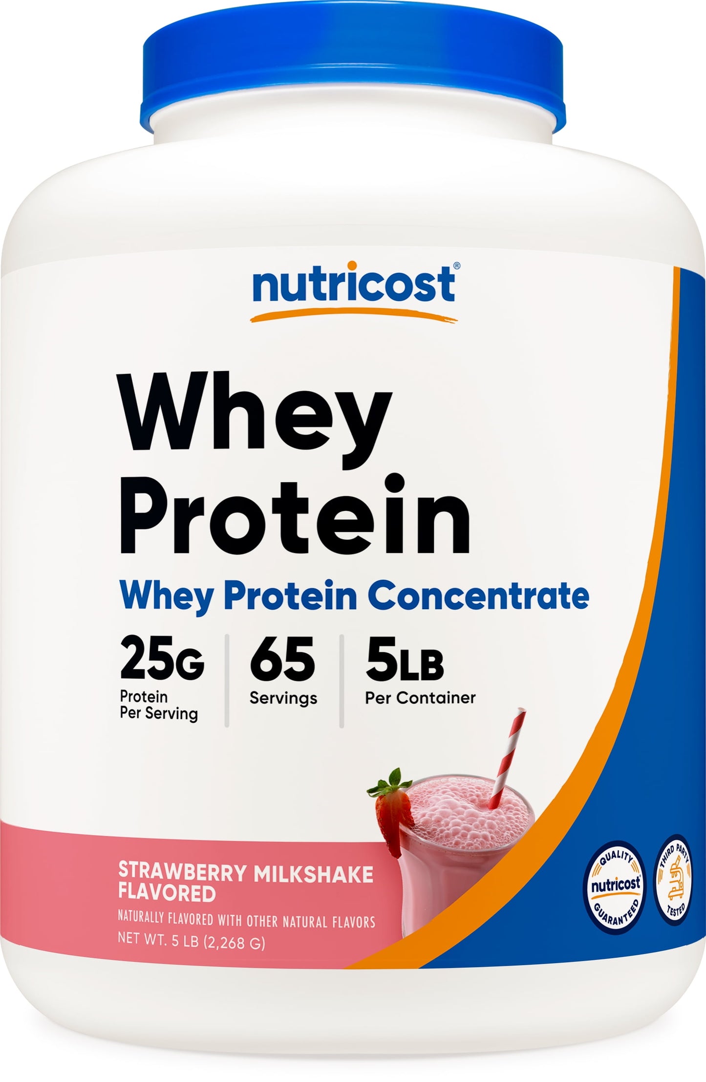 Whey Protein Concentrate (Strawberry Milkshake) 5LBS - Protein Supplement