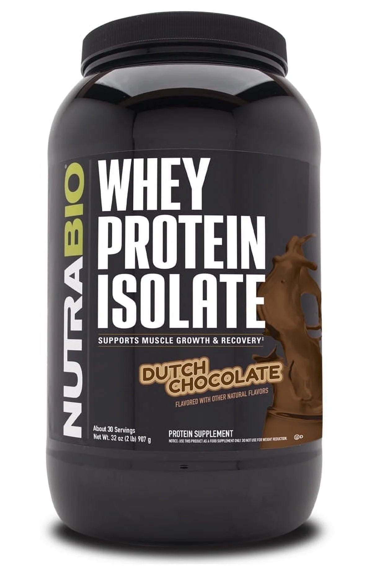 Whey Protein Isolate, Whey Protein Powder Supplement, 2Lb Dutch Chocolate