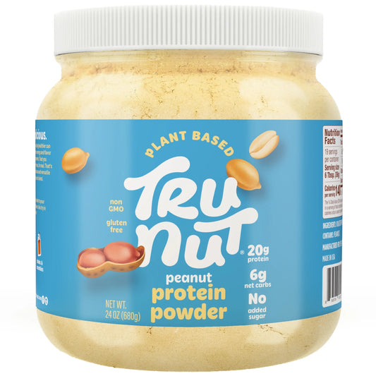 Peanut Protein Powder - 20G of Protein, 140 Calories, Ideal for Smoothies and Protein Shakes, Versatile and Easy to Use, No Sugar Added, Low Carb, Gluten Free, 24Oz