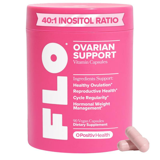 Hormone Balance & Cycle Support Vitamins by FLO: Supplement for Women with Myo-Inositol & D-Chiro-Inositol (40:1 Ratio), DIM, and Folic Acid