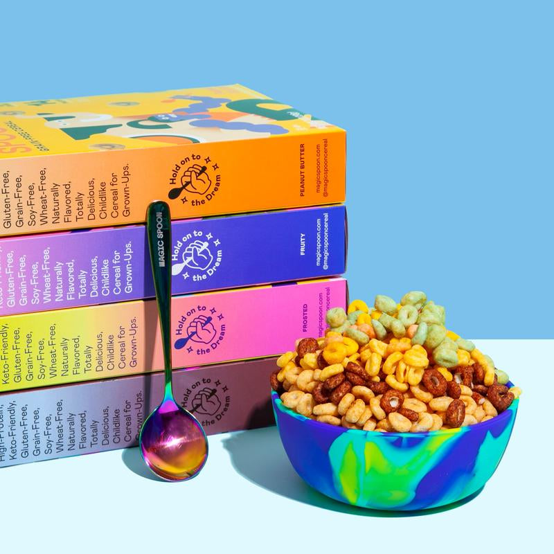 Magic Spoon Protein Cereal Variety 4 Pack - Fruity, Peanut Butter, Cocoa, Frosted - Breakfast Cereal Chocolate Food Sweet Snack