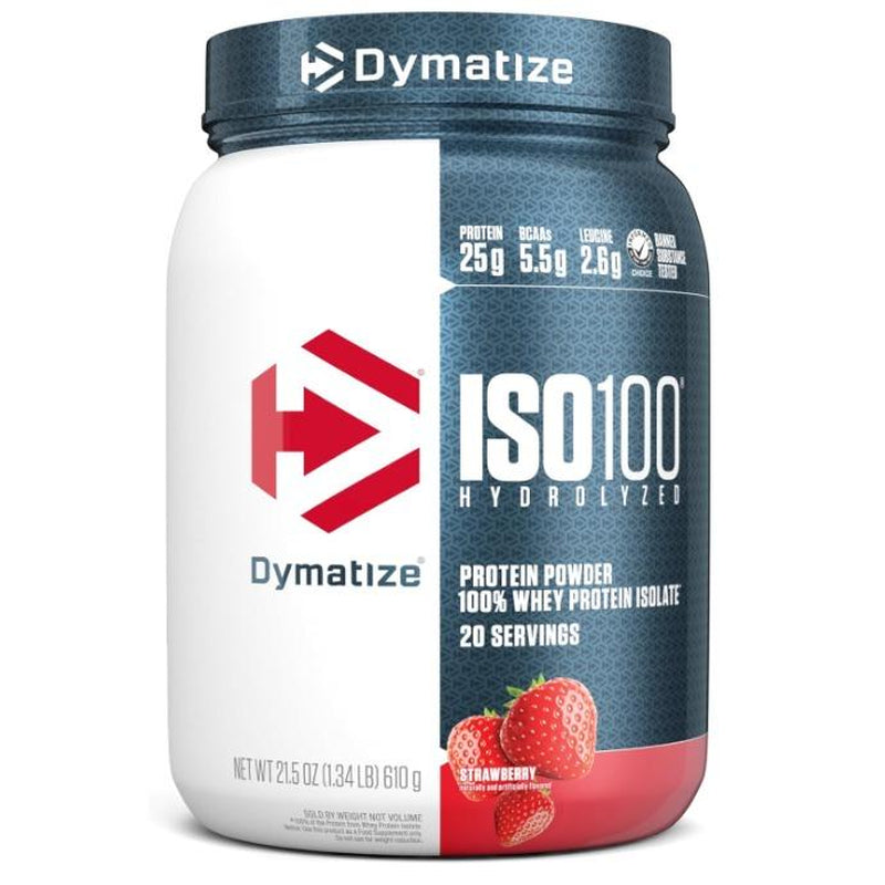 Dymatize ISO100 Hydrolyzed Protein Powder, 100% Whey Isolate, 25G of Protein, 5.5G Bcaas, Gluten Free, Fast Absorbing, Easy Digesting, 20 Servings Healthcare Supplement Whey Edible Dietary