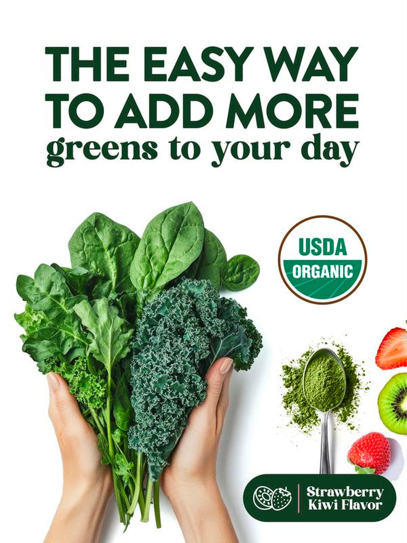 Organic Greens Powder Digestive Enzymes & Prebiotic Blend